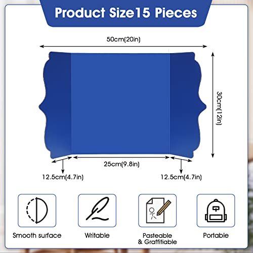 15 Pcs Small Trifold Poster Board Bulk 12 x 20 Inch Portable Trifold Posterboard Project Display Board Science Fair Foldable Presentation Cardboard for Photo Exhibition Meeting School(Colorful) - color: Colorful
