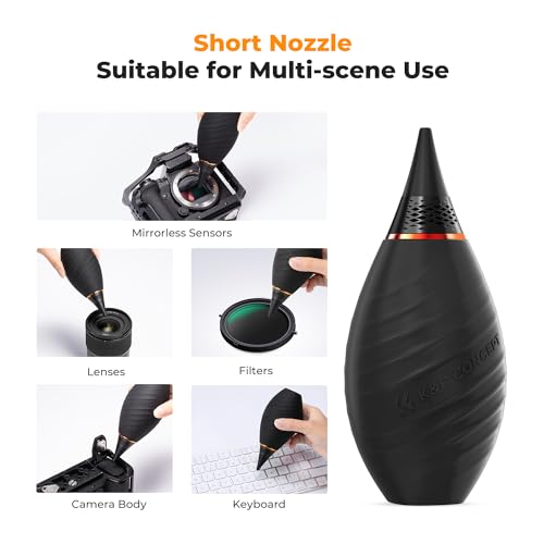 K&F CONCEPT Soft Tip Strong Air Blower with Short Nozzle,Highly Elastic