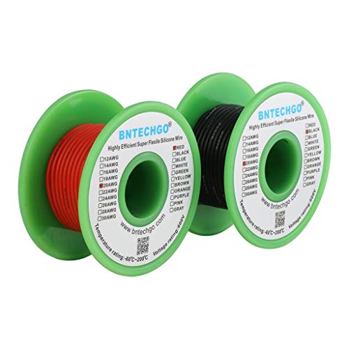 BNTECHGO 20 AWG Silicone Wire Red Black 50ft Stranded Tinned Copper Wire - size: 20 Gauge, 50ft per color