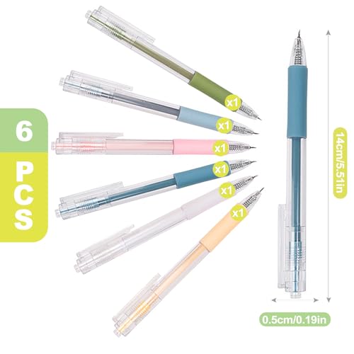 6 Pack Retractable Craft Knife Pen Set Precision Hobby Cutting Tools for Paper Card Vinyl Scrapbooking DIY Art Detail Cutter with Assorted Colors Replaceable Blade Easy Control