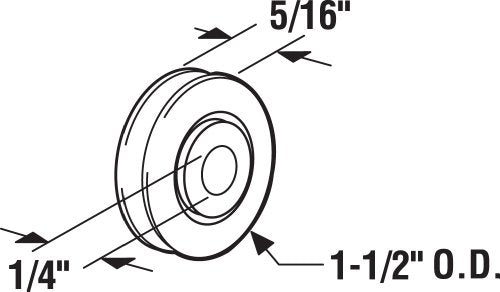 Prime-Line 13126 Steel Ball Bearing Roller Replacement, 1-1/2 In. Diameter (2 Pack)