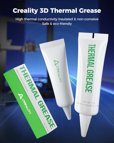 Creality 3D Printer Thermal Grease, High Thermal Conductivity, 250°C High-Temperature Resistant Paste for 3D Printer Hotend&Nozzle, Suit for All FDM 3D Printer (1 Pack) - style: Thermal Grease