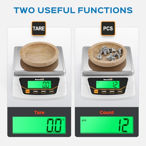 Bonvoisin Digital Gram Scale 6000g x 0.1g Lab Scale with 6 Units