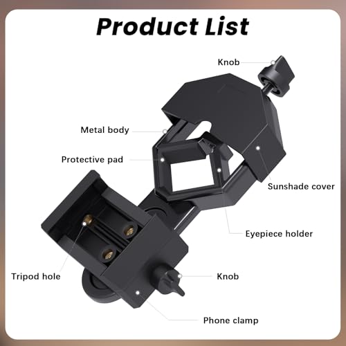 GOSKY Spotting Scope Phone Adapter for Binoculars & Monoculars - size: 28–47 mm