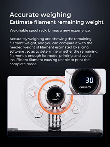 Creality Weighable 3D Digital Spool Rack Filament Holder Buit in Bearing Compatible with Anycubic Vyper Mega Ender 3 V2 Pro, Sidewinder X1 X2 Aluminum Profiles Frame 3D Printer Upgrades