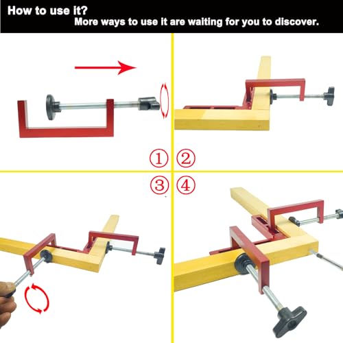 4 Pack 90 Degree Corner Clamps,4.5"x4.5" Aluminum Alloy Right Angle Positioning Squares for Woodworking, Picture Frame/Box/Cabinet joint splicing, Drawer Assembly Joinery Tools