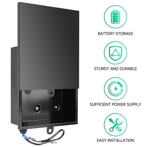 Briidea Battery Box Apply to 24V Door Openers or Vehicular Swing Gates, Durable and Weatherproof - style: 24V