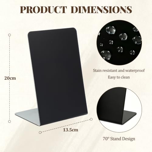 2 Pack Magnetic Bulletin Board,Metal Magnetic Bulletin Board,Tabletop Memo Display Board,Magnet Display Stand for Office Home Kitchen School (Black, 7.9 x 5.3 Inch) - color: Black, size: 7.9 x 5.3 Inch
