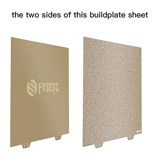 FYSETC Voron2.4 350mm Build Plate - Smooth PEI Textured Print Surface - Double Sided PEI Sheet: Flexible Removable Magentic Heated Bed 355x355mm with Soft Bottom Base for voron2.4 v2 3D Printer Parts