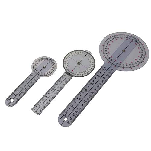 Goniometer Kit Physical Therapy Set That Includes 12,8,6 Inch Sizes. Also use in Occupational Therapy. Clinical and Home Use.