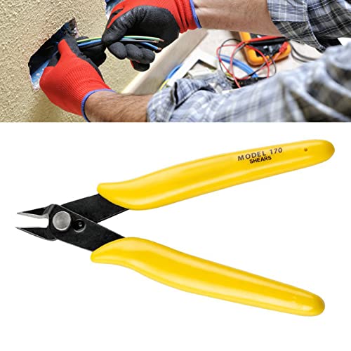 Mini Electronic Plier Carbon Steel Wire Cutter for Electricians Flush Cut Pliers with Non Slip Rubber Handle Compact Portable Tool
