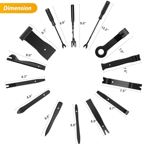 GOOACC 102Pcs Car Push Retainer Clips & Auto Fasteners Assortment - color: 102Pcs Black