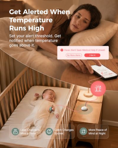 Momcozy Wearable Digital Thermometer for Baby with CozyLink Signal Booster| - size: Thermometer Kit