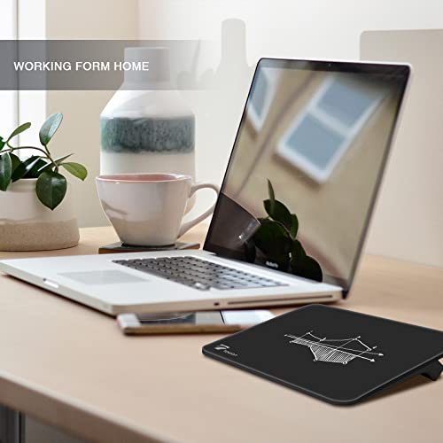 Black Mini Desktop Pure Glass Whiteboard, Small Glass Dry-Erase Whiteboard - color: Black