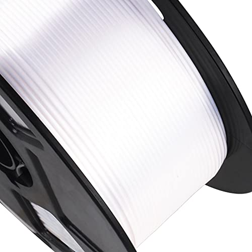 Silk Pearlescent Shiny Pearl White PLA Filament, 1kg 2.2lbs 1.75mm 3D Printing Material, Widely Support for FDM 3D Printer, Pack with Extra Filament Sample by BBLIFE - color: White