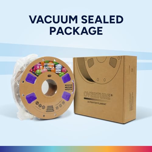 OVERTURE Easy PLA 1.75mm, Easy to Print Filament, 1kg Purple - color: Easy Purple