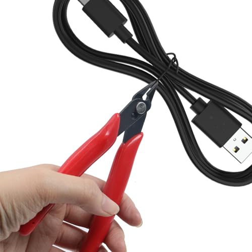 T Tulead Red Wire Cutters Carbon Steel Micro Cutter Flush Wire Electronic Tool Pliers Cutters Pack of 3 - color: Red