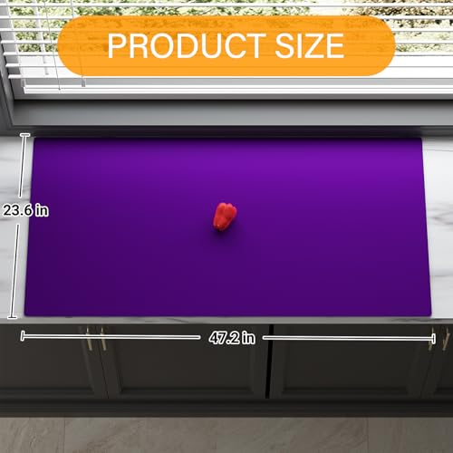Silicone Protector Mat 47x24 Inch,Purple - color: Purple
