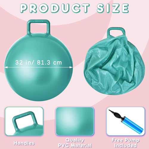 Lewtemi 6 Pcs Hopper Ball with Handle, 32 Inch, Boho Color - color: Boho Color, size: 32 Inch