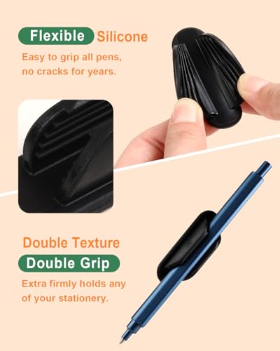 Tiizze Silicone Adhesive Pencil Holders for Classroom & Desk, 20 Pack Black - color: Black 20