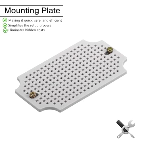 QILIPSU Junction Box with Mounting Plate 110x80x70mm, Clear Cover Plastic DIY Electrical Project Case IP67 Waterproof Dustproof Enclosure (4.3"x3.1"x2.8") - color: Clear Cover, size: 4.3"x3.1"x2.8"