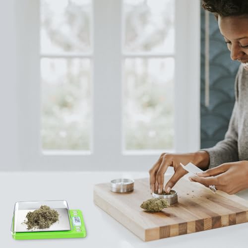 Fuzion Digital Scale .01 Gram Accuracy, 500g Small Kitchen Food Scales - color: Green