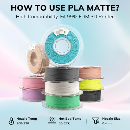 AMOLEN Matte PLA 3D Printer Filament 1.75mm Sand Beige Smooth Finish 1KG - color: Sand Beige