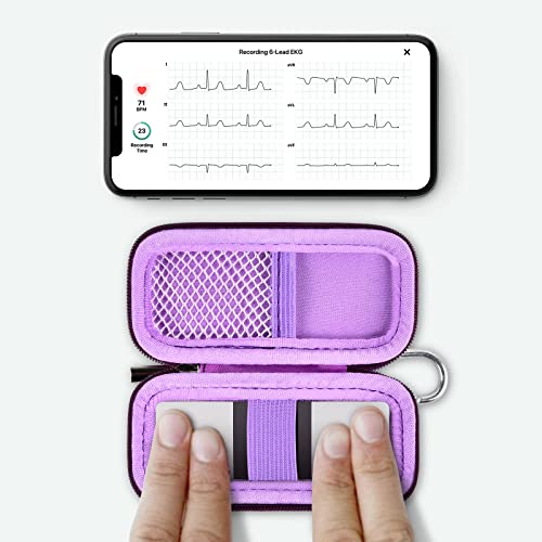ALKOO Hard EKG Monitor Case for AliveCor KardiaMobile 1-Lead 6L and 6L Max - color: Purple