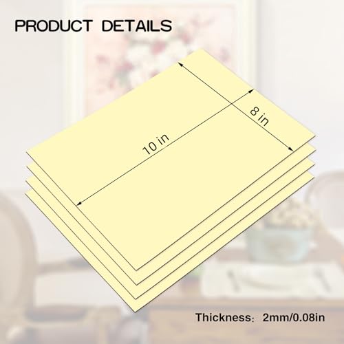 AXELIP Self Stick Mounting Board 8 X 10 inch 2mm Thickness, for Cross Stitch, Photo Frame Backing (4 Pack) - size: 8 x 10 in