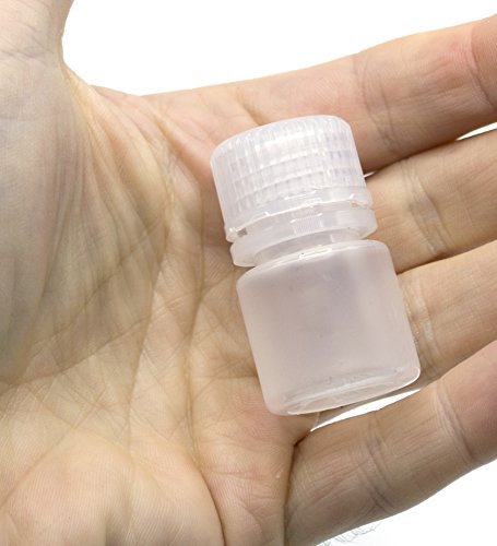EISCO 8mL Rigid Plastic Reagent Bottle with Narrow Mouth (0.53" ID) and Screw Cap - Polypropylene - size: 0.3 Ounces