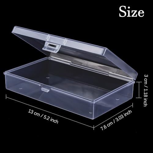 ZORRITA Small Plastic Containers, 6 Pack, 5.2 x 3 x 1.2 Inch - size: 5.2 x 3 x 1.2 Inch