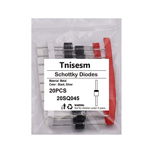 Tnisesm 20 Pcs 20SQ045 20A 45V Schottky Blocking Diode, Rectifiers Diode,Diode Axial Kit for Solar Panel - color: 20SQ045-20PCS