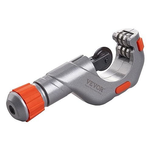 VEVOR 3PCS Tubing Cutter Set, 3/16"-2" O.D. Copper Pipe Cutter, 1/8"-7/8" O.D. Mini Tube Cutter and Deburring Tool, Heavy Duty Pipe Cutter Set for Copper, Aluminum, Stainless Steel, Plastic Pipes - size: 3/16"-2" O.D.