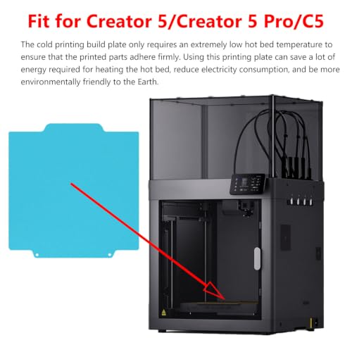 Creator 5/Creator 5 Pro Cold Build Plate No Heating No Glue Hotbed - color: For Creator 5 Blue