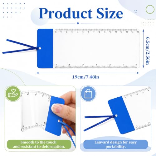 10Pcs Bookmark Ruler Magnifying Glass, Bookmark Magnifying Card