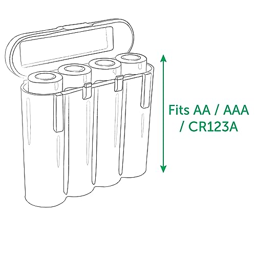 3 Pack AA / AAA / CR123A Black Battery Holder Storage Cases