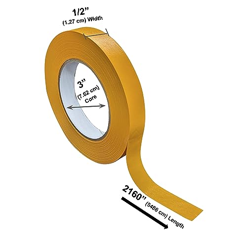 Bartovation Lab Labeling Tape, 1/2 in x 2160 in, 5 Rolls, Assorted Colors