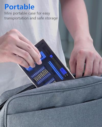 Electronics Precision Screwdriver Set: 50PCS Multi-Function Tool Kit, Foam Insert Storage & Ergonomic Handle, and Replaceable Screwdriver Bits for Computer Laptops and Phone Repair - color: Blue-50pcs-1pack