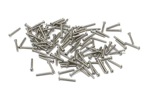 iexcell 100 Pcs M2 x 14mm Thread Pitch 0.4 mm Stainless Steel 304 Hex Socket Button Head Cap Screws Bolts Kit - size: M2 x 14mm