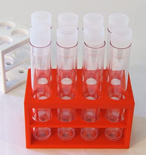 Mini Tube Rack, Micro Stand, Hole Diameter 18 mm, for 5 ml to 15 ml Centrifuge or Test Tubes, 8 Positions (1)