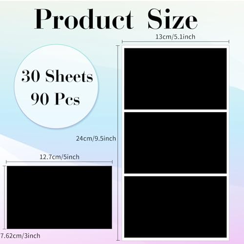 STARLIBOO Removable Colored Labels Stickers, 3X5 Inch Removable Large Label Stickers for Moving Boxes and Storage Bins- Waterproof- Tear Resistant (Black) - color: Black, size: 3 x 5 inch