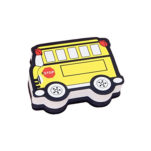 Ashley Productions School Bus Magnetic Whiteboard Eraser - color: School Bus, size: Pack of 1