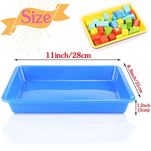 10 Pack Plastic Art Trays for Adult Crafts, Large Multicolor Activity Trays for DIY Projects, Painting, Beading, Jewelry Making, Resin & Workspace Organization - color: Multicolor