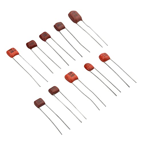 100PCS 10 Values CBB Metallized Polypropylene Film Capacitor Assortment Kit 100V 10nF-474nF