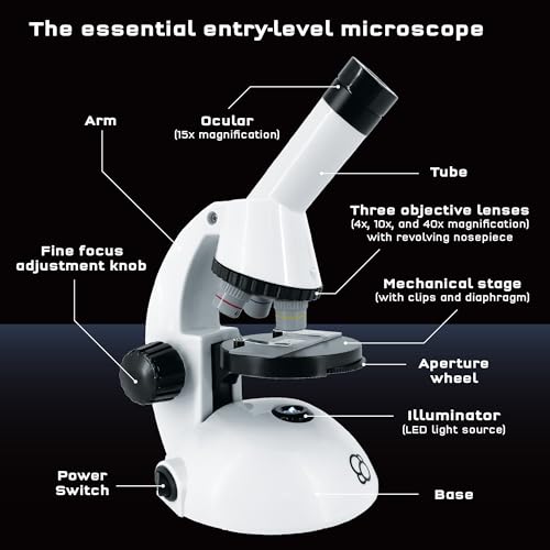 T&K Essential STEM Tools - Microscope w/Smartphone Adapter | Biology Set