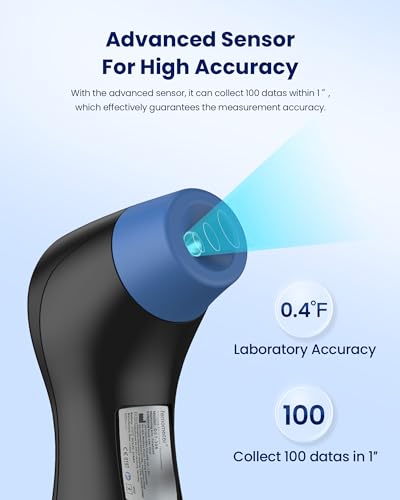 Forehead Thermometer for Adults and Kids, Digital Baby Thermometer - color: Black