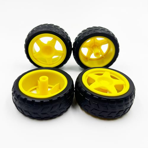 4PCS Toy Car Wheel 65mm Rubber Tire Wheels for RC Car Truck Robot DIY Model Toy Parts
