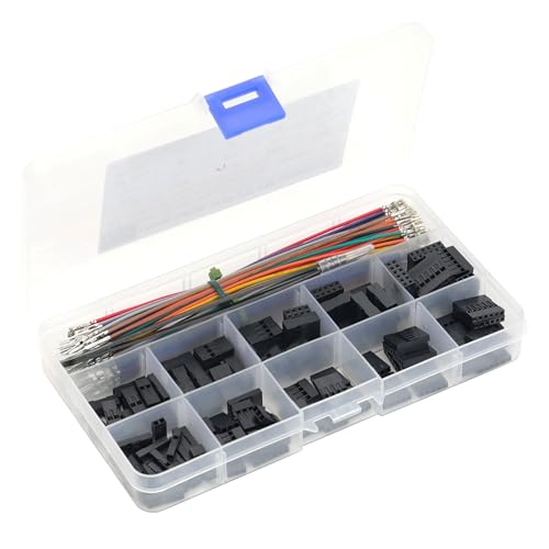 2.54mm Dupont Connector Kit, 2-6Pin Male Female Terminal Wires