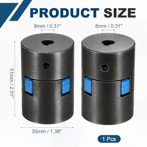 MECCANIXITY Flexible Coupling Coupler Set, 5/16" to 5/16" L070 Black - size: 5/16" to 5/16"