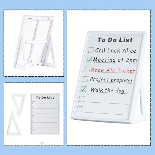 Desktop Dry Erase Board, Small Whiteboard with Stand - size: 6"W x 8.3"H, style: To Do List